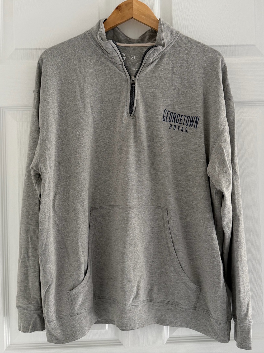 Georgetown Hoyas Gray Quarter-Zip Pullover Sweater
